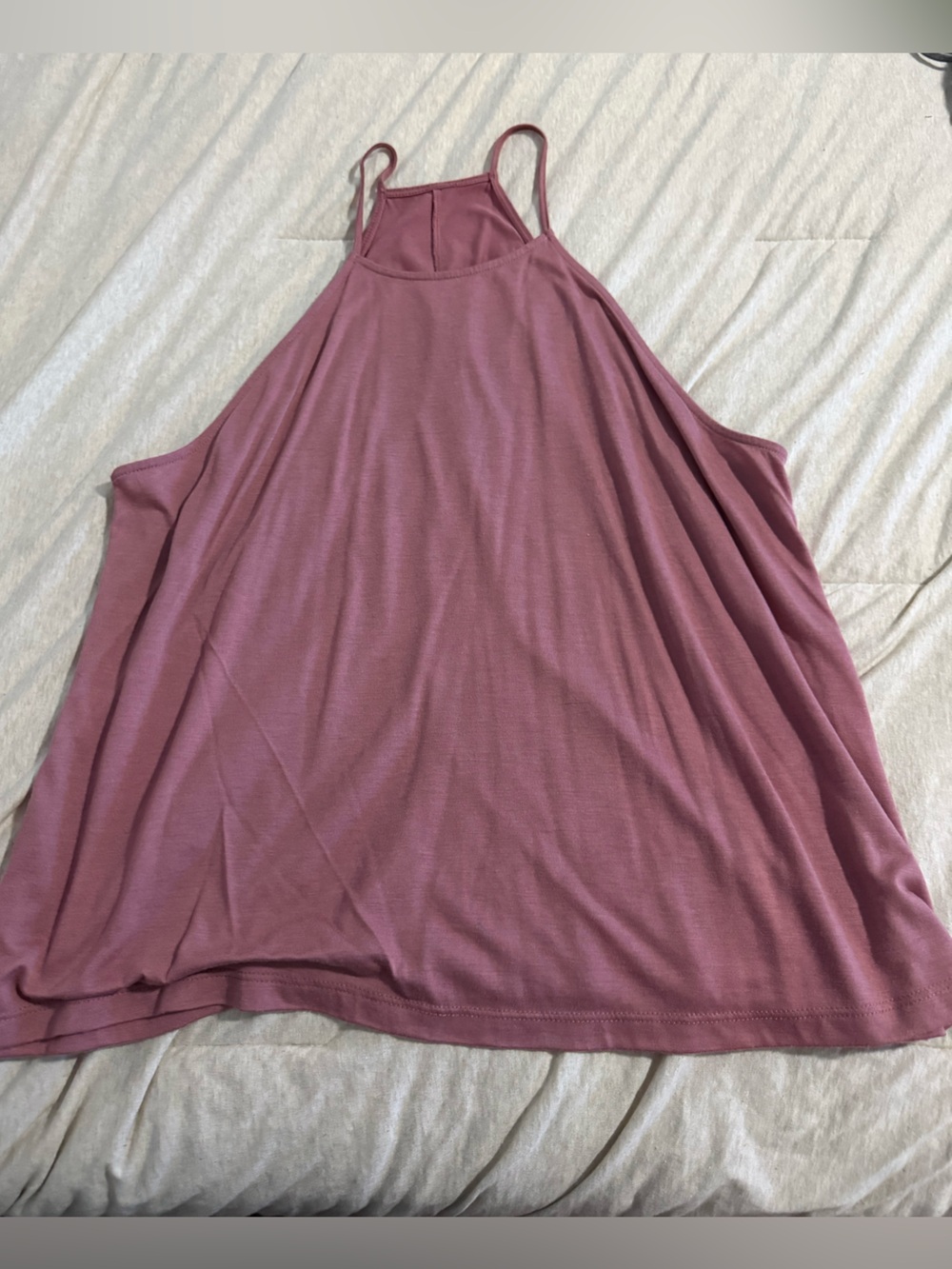 Women's Mauve Halter Tank Top - Sleeveless Summer Top